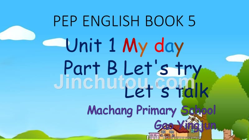 英语人教版五年级下册unit my day part b let's talk_第1页