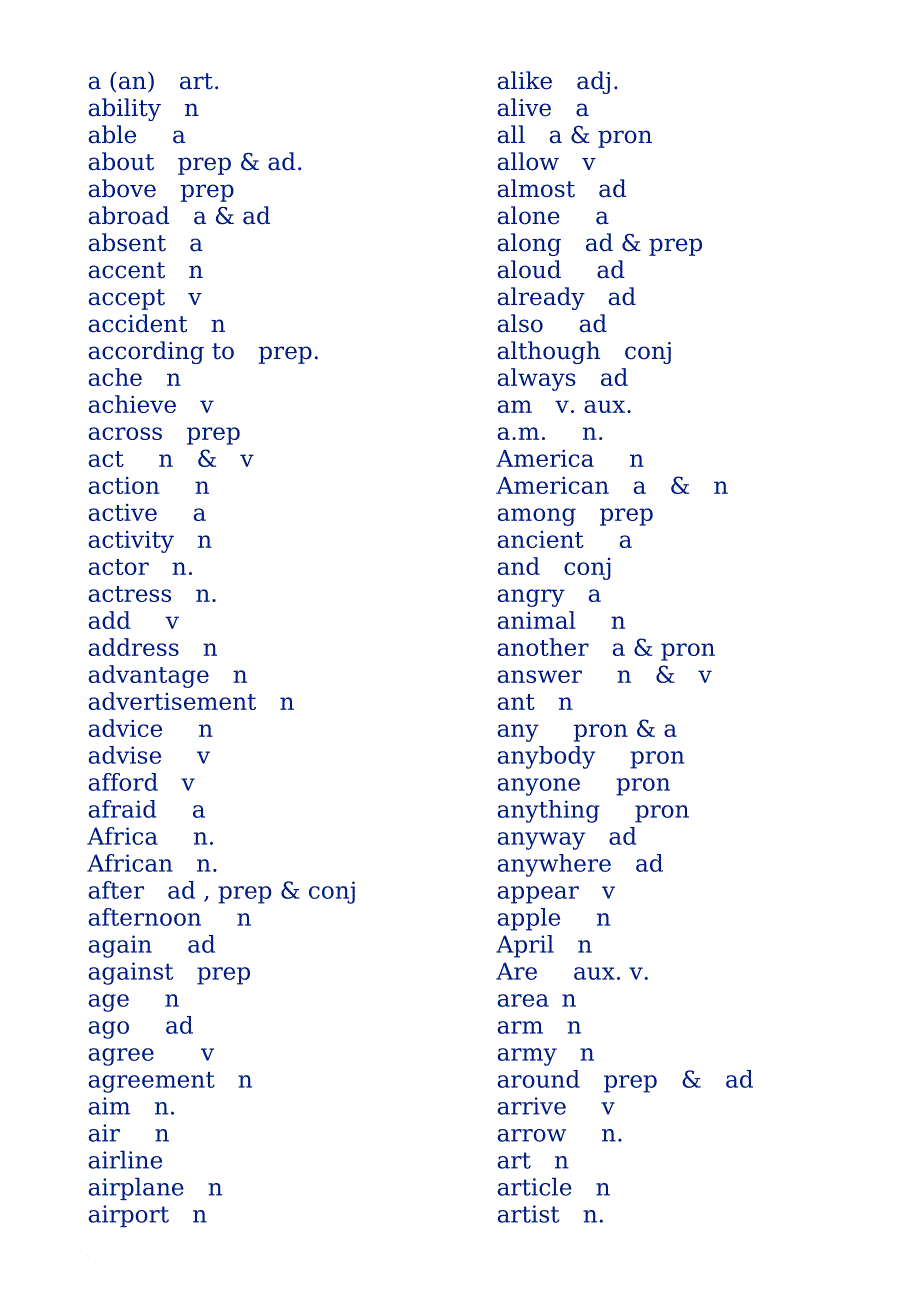 初中英语单词《掌中宝》检测_第1页