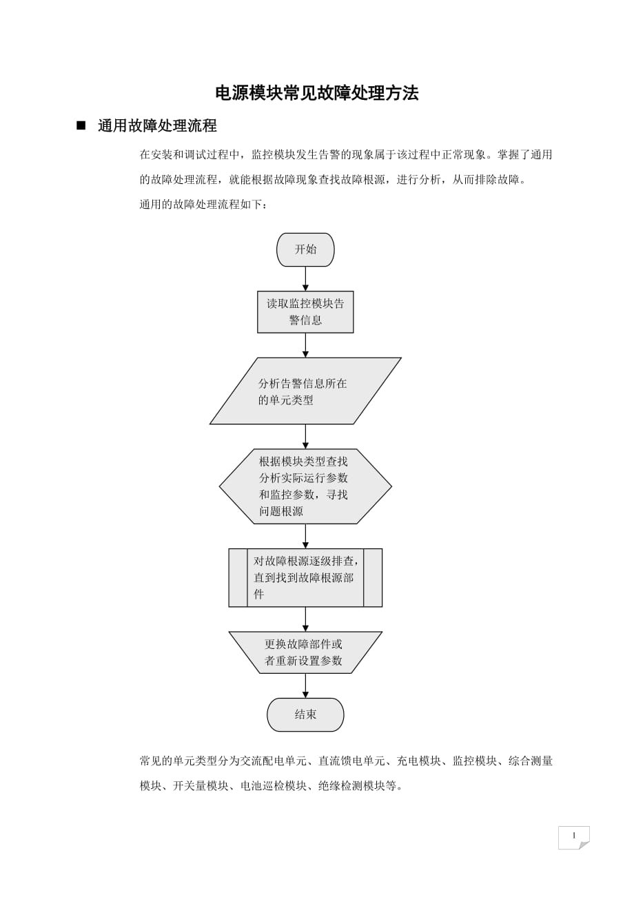 电源模块常见故障处理方法_第1页