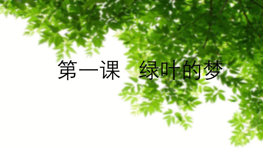 四年级上册语文课件-1.1《绿叶的梦》-语文s版_第1页