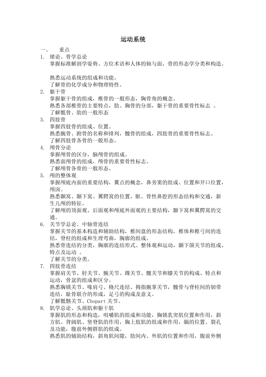 系统解剖学重点-运动系统._第1页