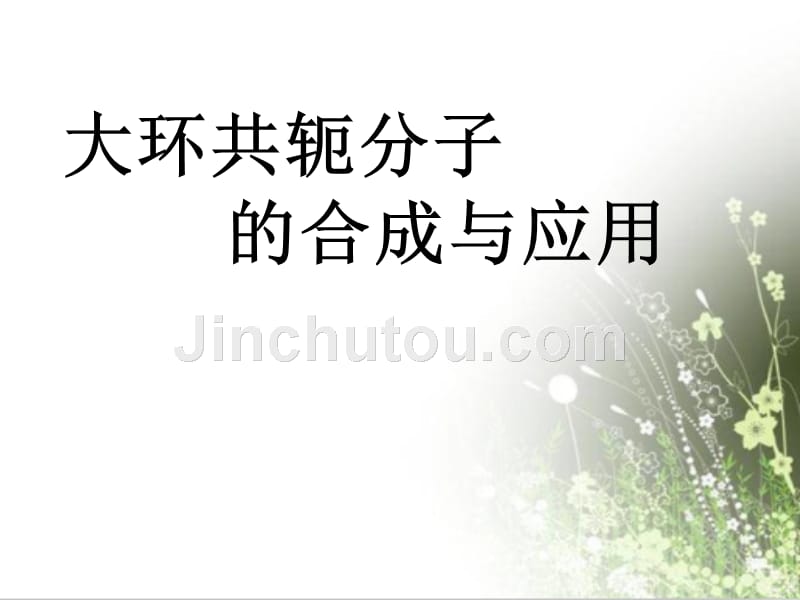 大环共轭分子的合成与应用_第1页