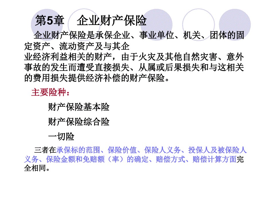 第5章企业财产保险_第1页