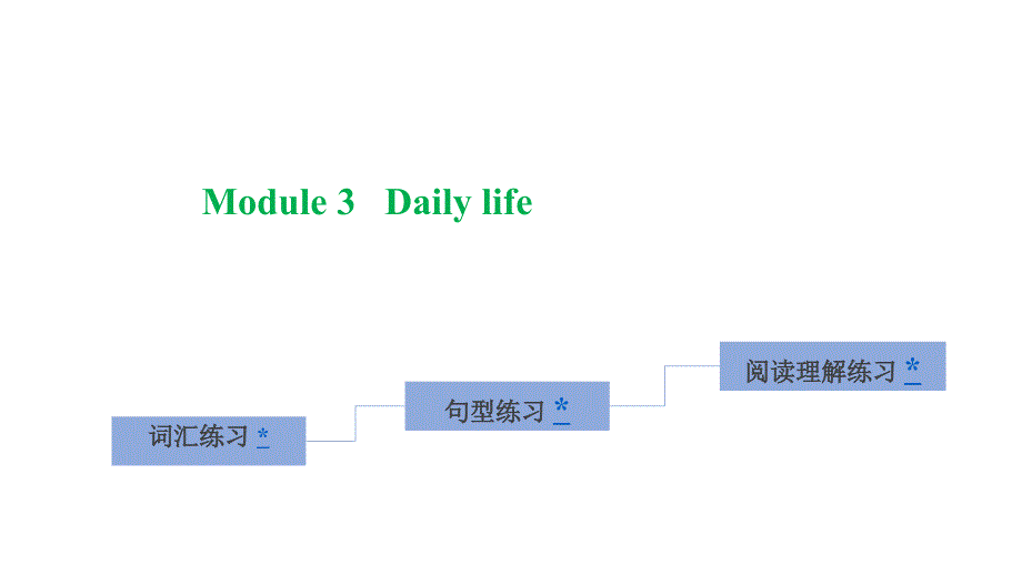 五年级上册英语（习题）课件 module 3daily life｜教科版_第1页