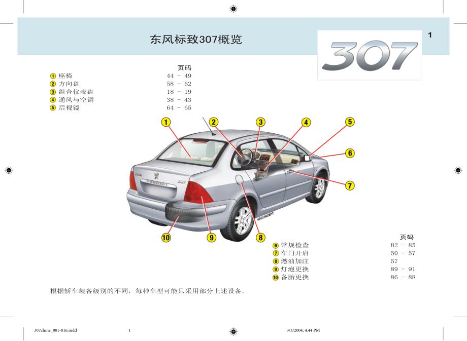 东风标致307使用手册1-16_第1页
