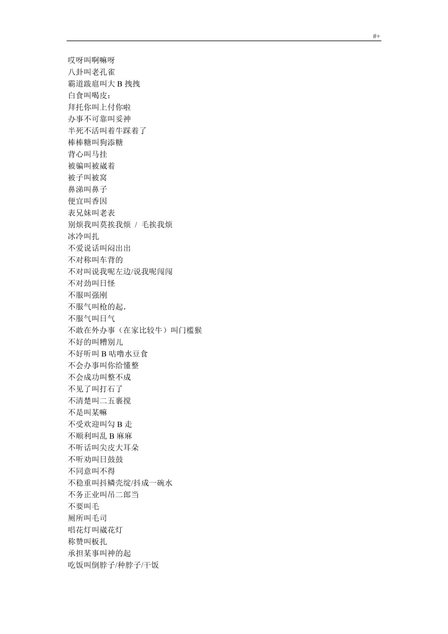 昆明精彩方言资料大全_第1页