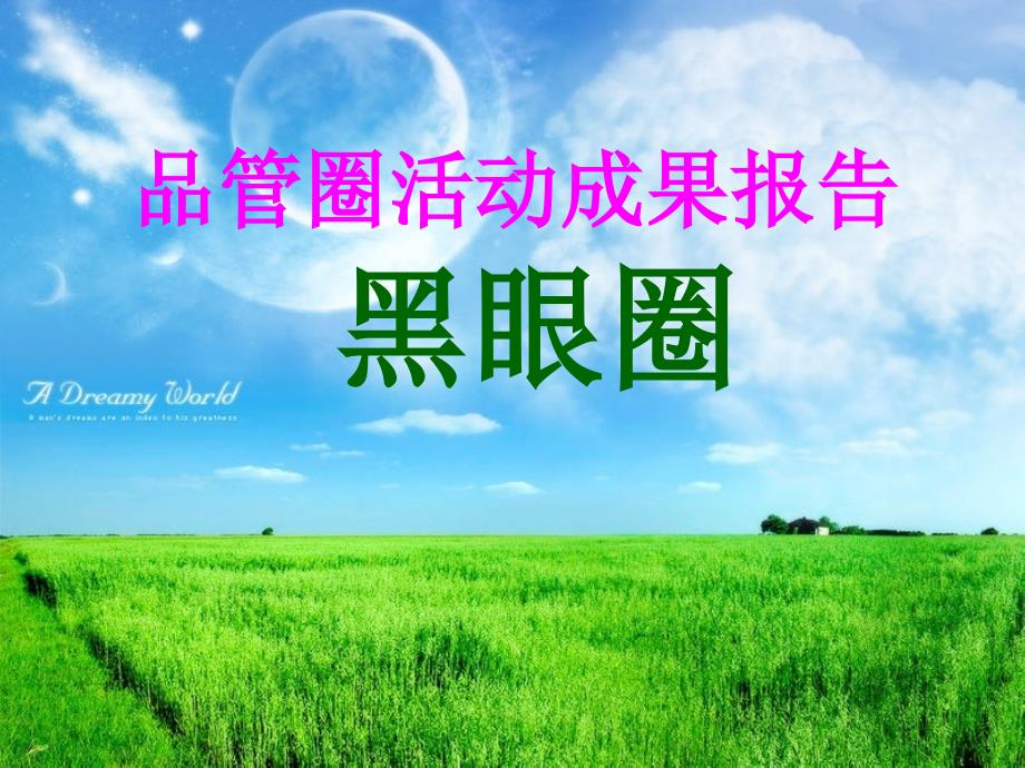 黑眼圈成果汇报终极版.ppt_第1页