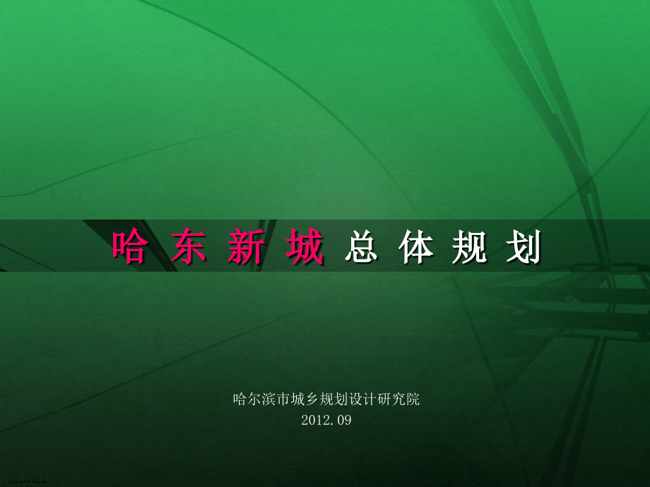 哈尔滨政府关于大哈东地区规划_第1页