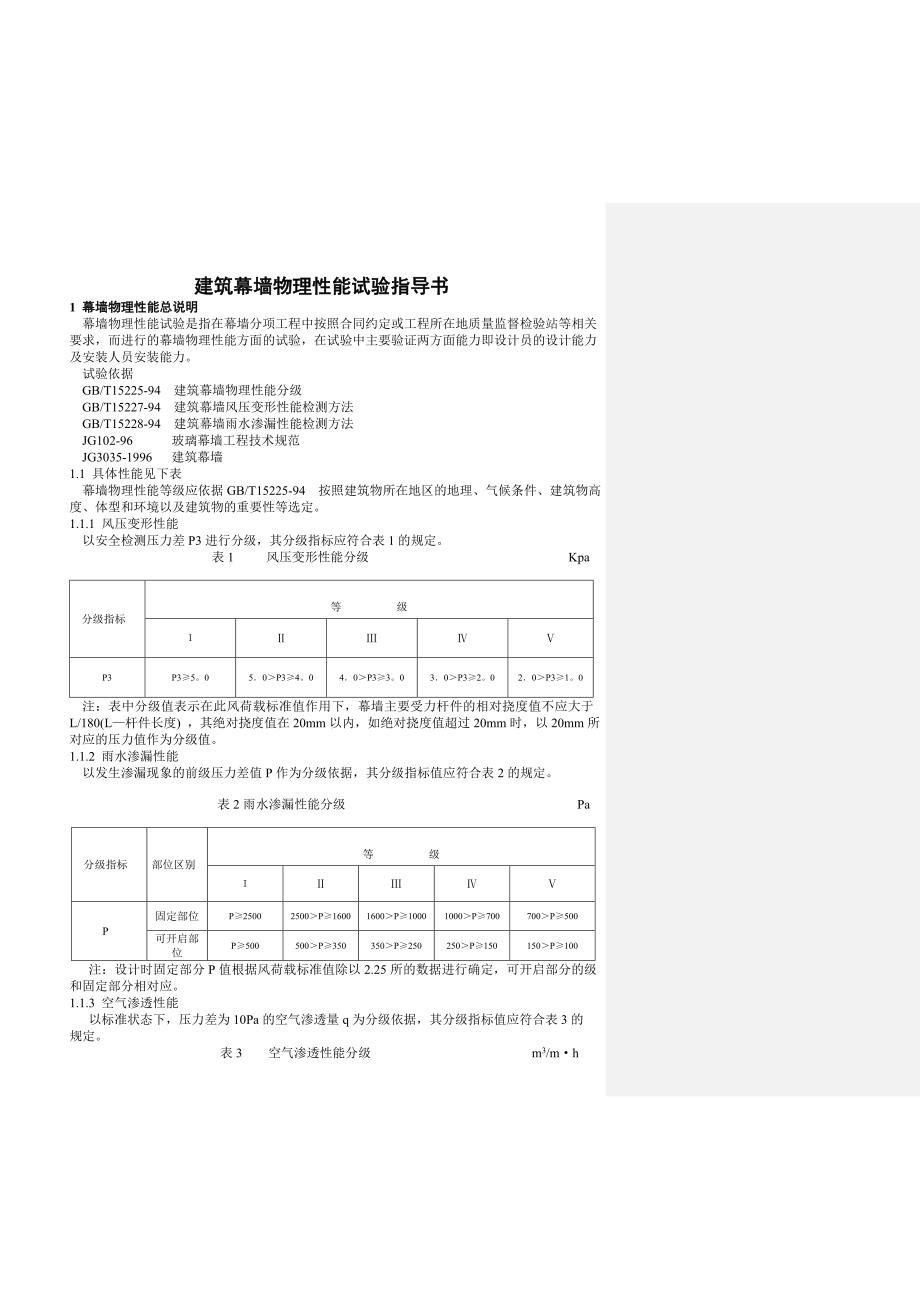 建筑幕墙物理性能试验指导书_第1页