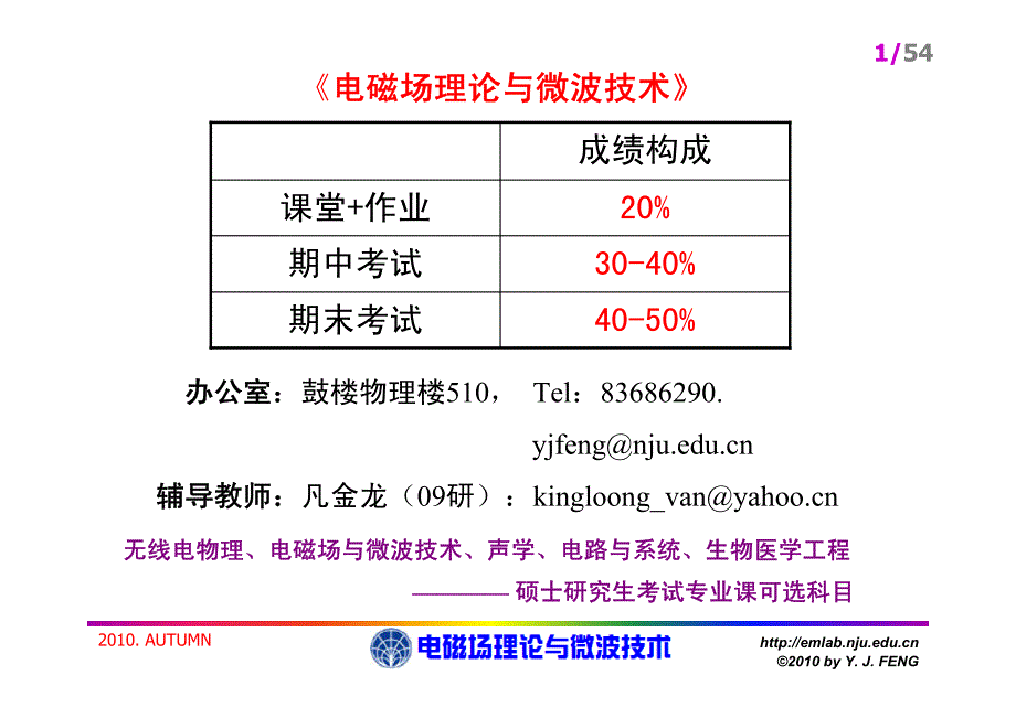 电磁场与微波技术_绪论_南京大学电子科学与工程学院(2010版)_第1页