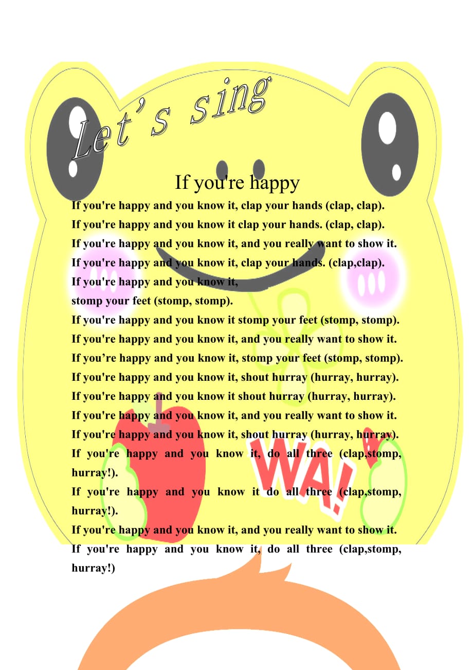 ifyouarehappy中英文歌词资料_第1页