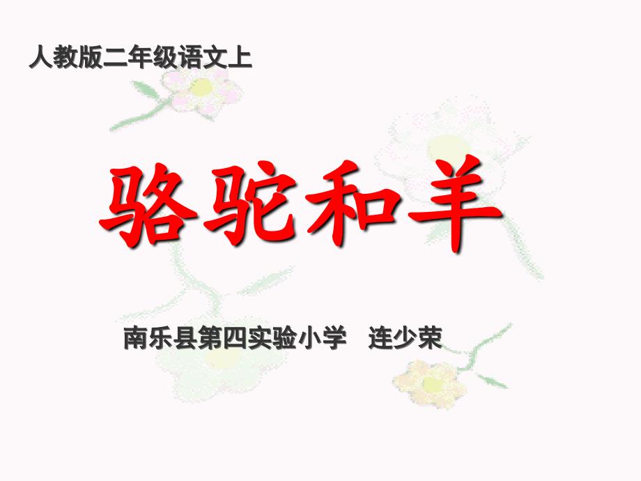 语文人教版二年级上册《骆驼和羊》连少荣_第1页