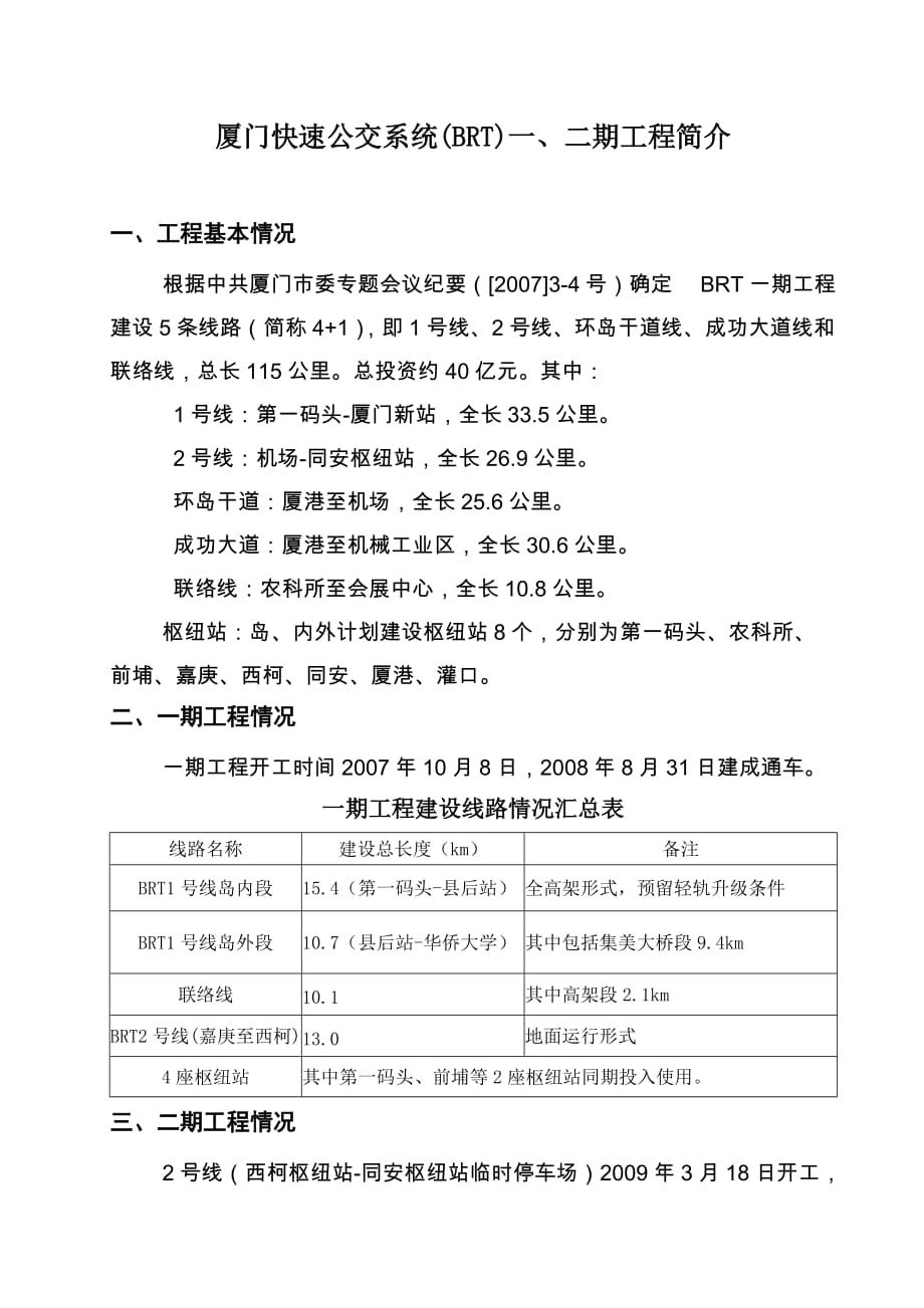厦门brt基本情况及综合管廊情况介绍(同名36970)_第1页
