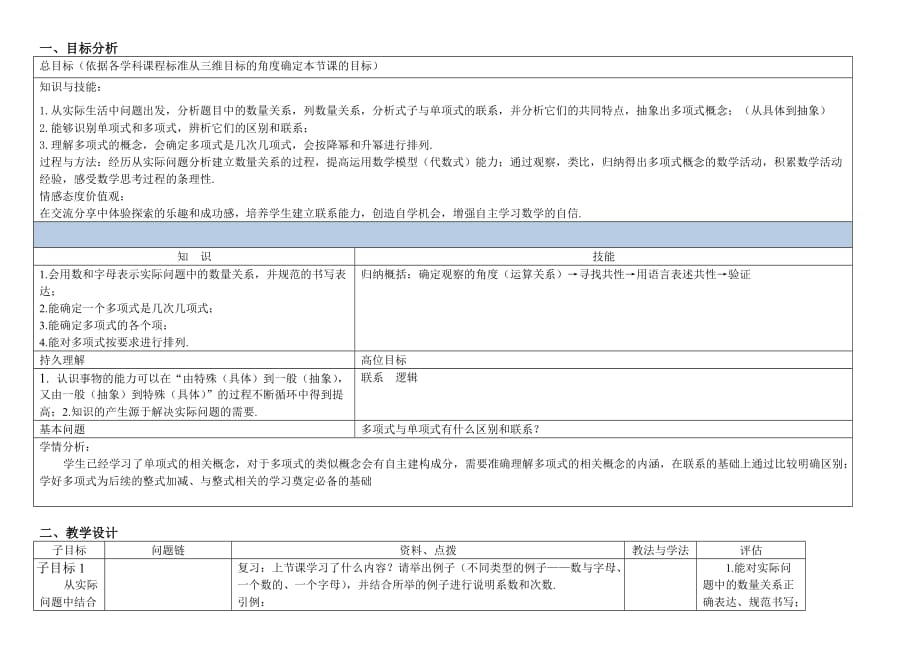 数学华东师大版七年级上册多项式_第1页