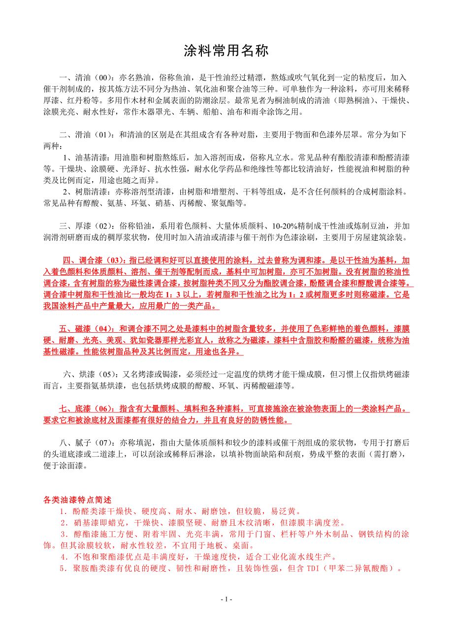 油漆配套辅料知识._第1页