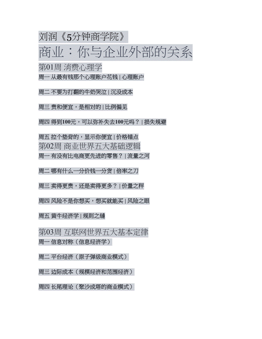 刘润《5分钟商学院》课程大纲_第1页