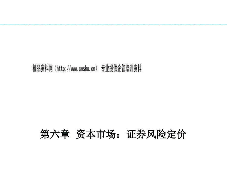 资本资产定价模型概述(ppt 34页)_第1页