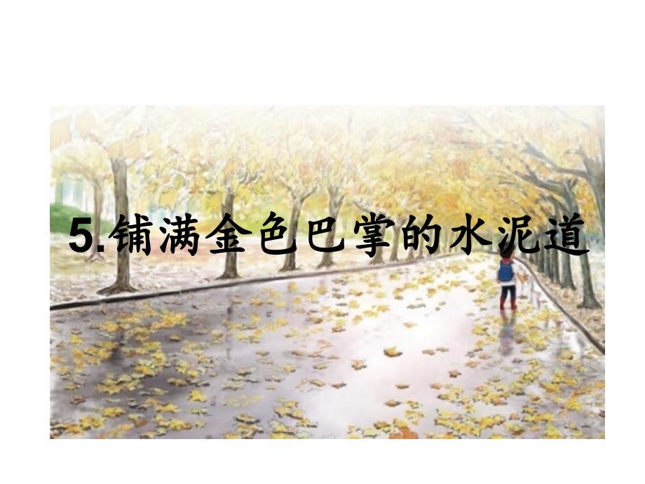 5.铺满金色巴掌的水泥道课件.ppt_第1页