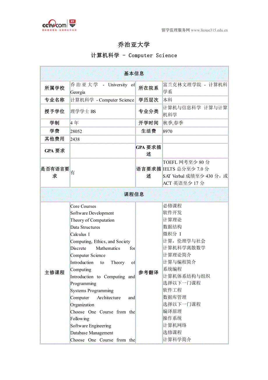 乔治亚大学计算机科学本科入学要求_第1页