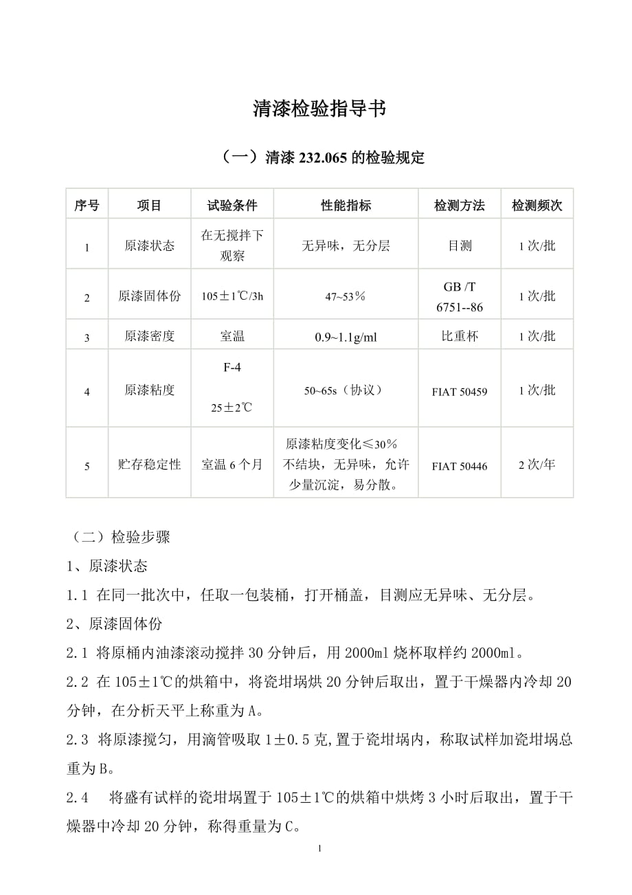【精编】清漆检验指导书_第1页