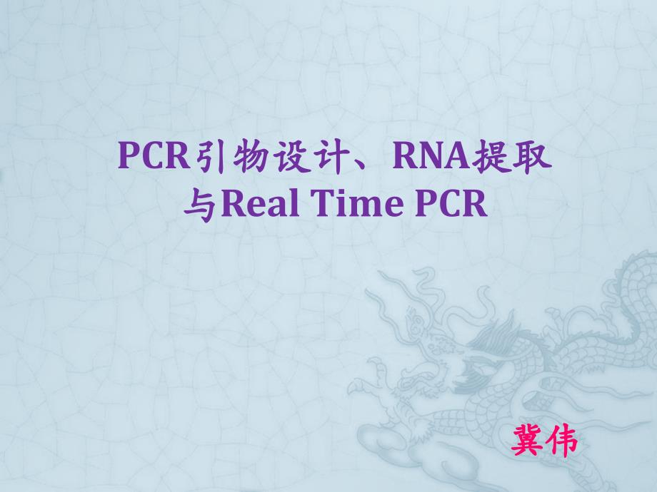 real_timePCR与引物设计说明_第1页