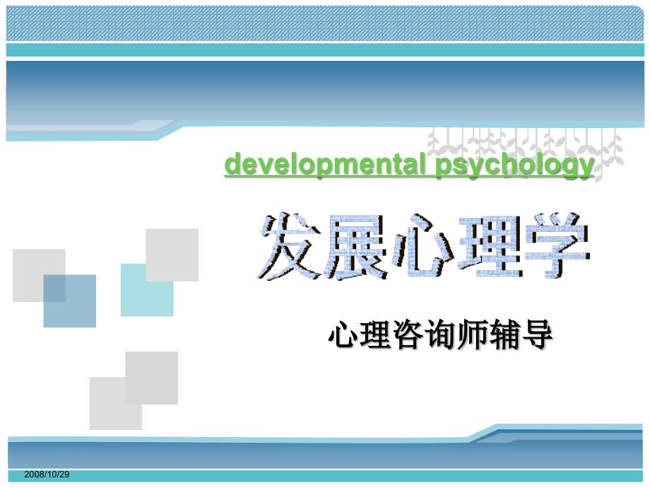 发展心理学(咨师辅导婴儿)_第1页