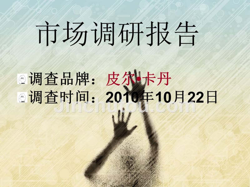 皮尔卡丹市场调研报告教程_第1页