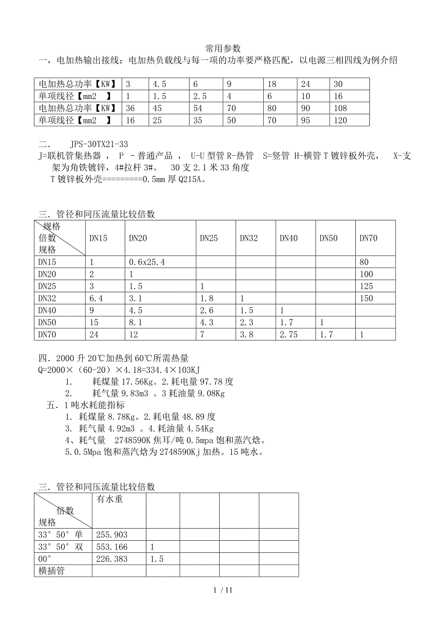 吨热水耗能参数_第1页