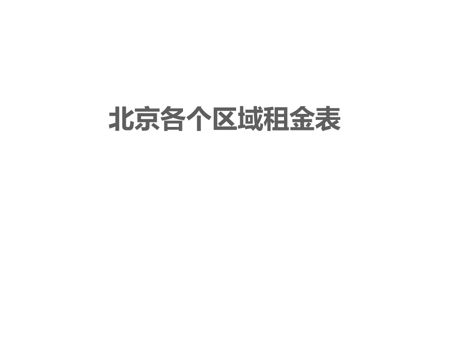 北京各主要商圈餐饮租金市场调研报告_第1页