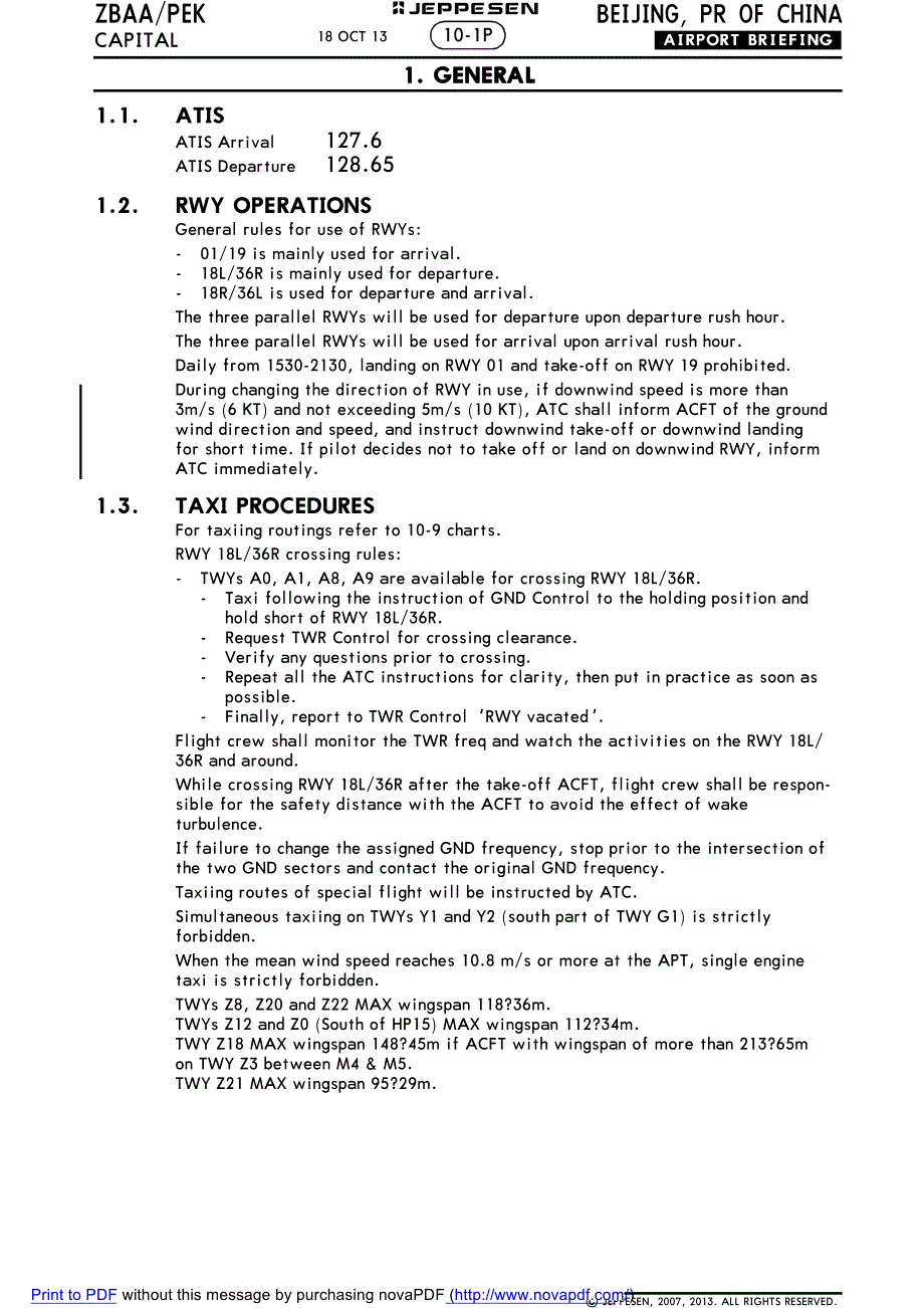 zbaa北京首都国际机场航图资料_第1页