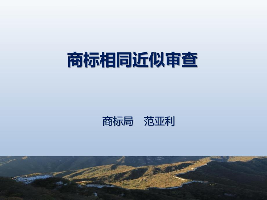 商标相同近似的审查范亚利)资料_第1页