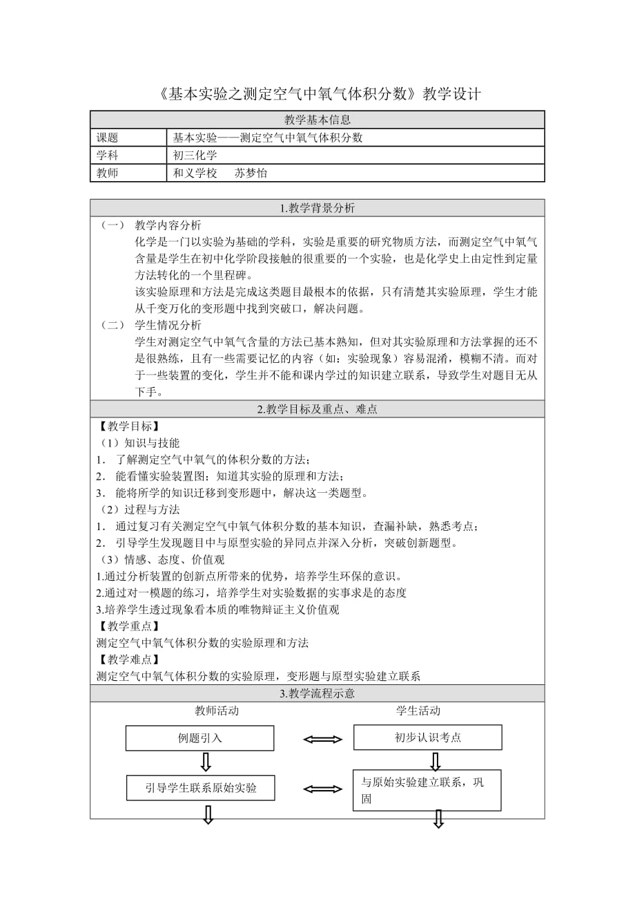 化学人教版九年级上册测定空气中氧气含量复习_第1页