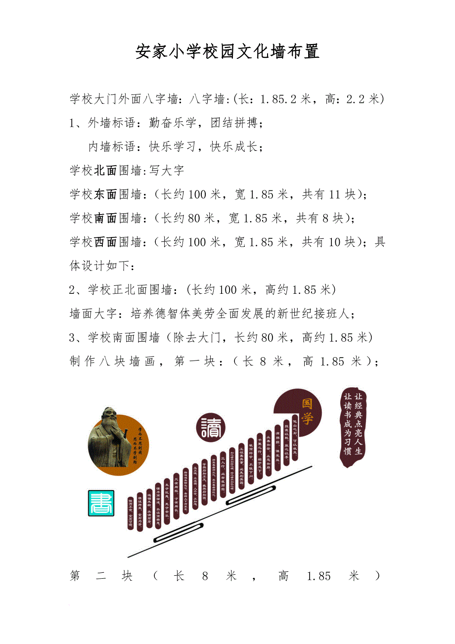 安家小学校园文化墙布置_第1页
