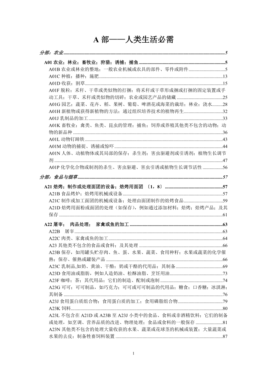 （农业畜牧行业）人类生活必需AB分部农业_第1页