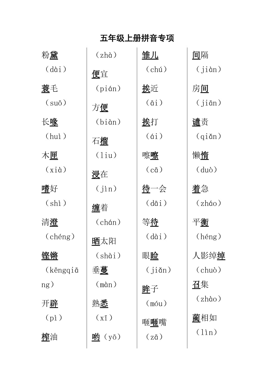 部编版五上语文拼音_第1页