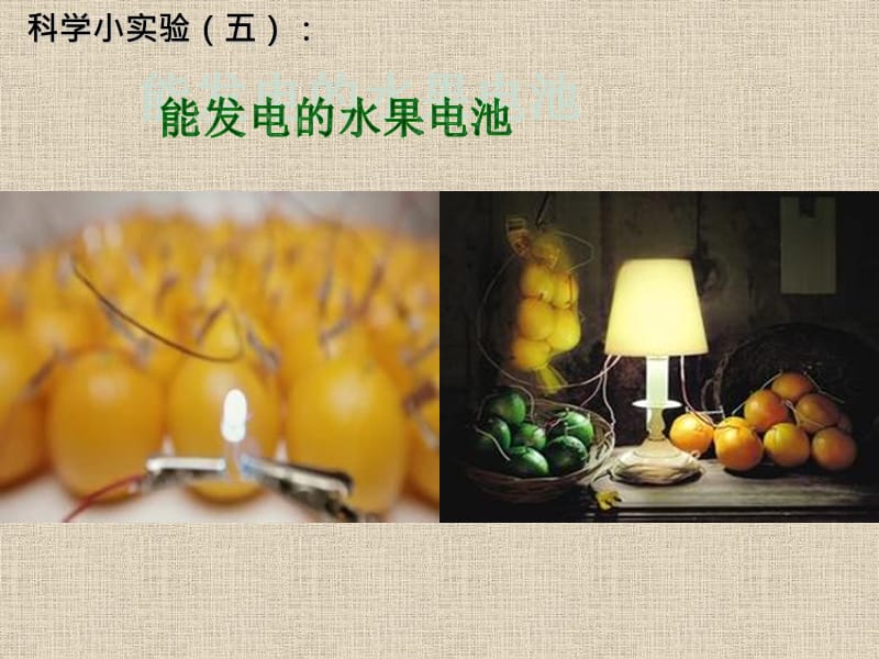 科学小实验五-水果电池ppt课件_第1页