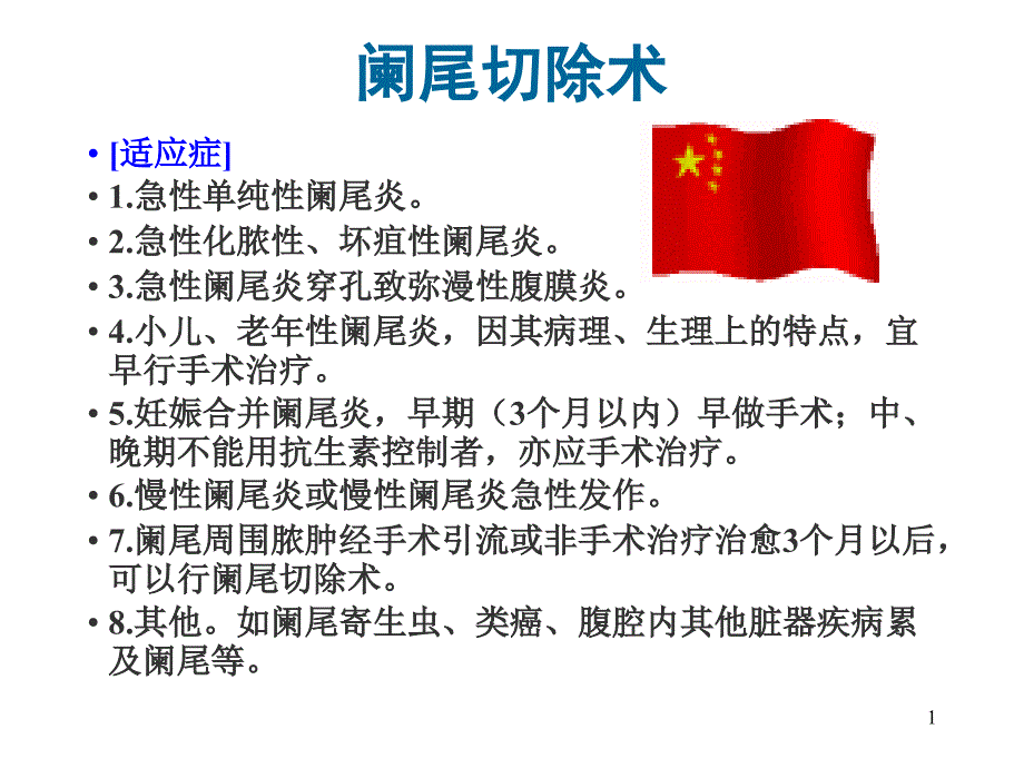 阑尾切除术图解PPT演示文稿_第1页