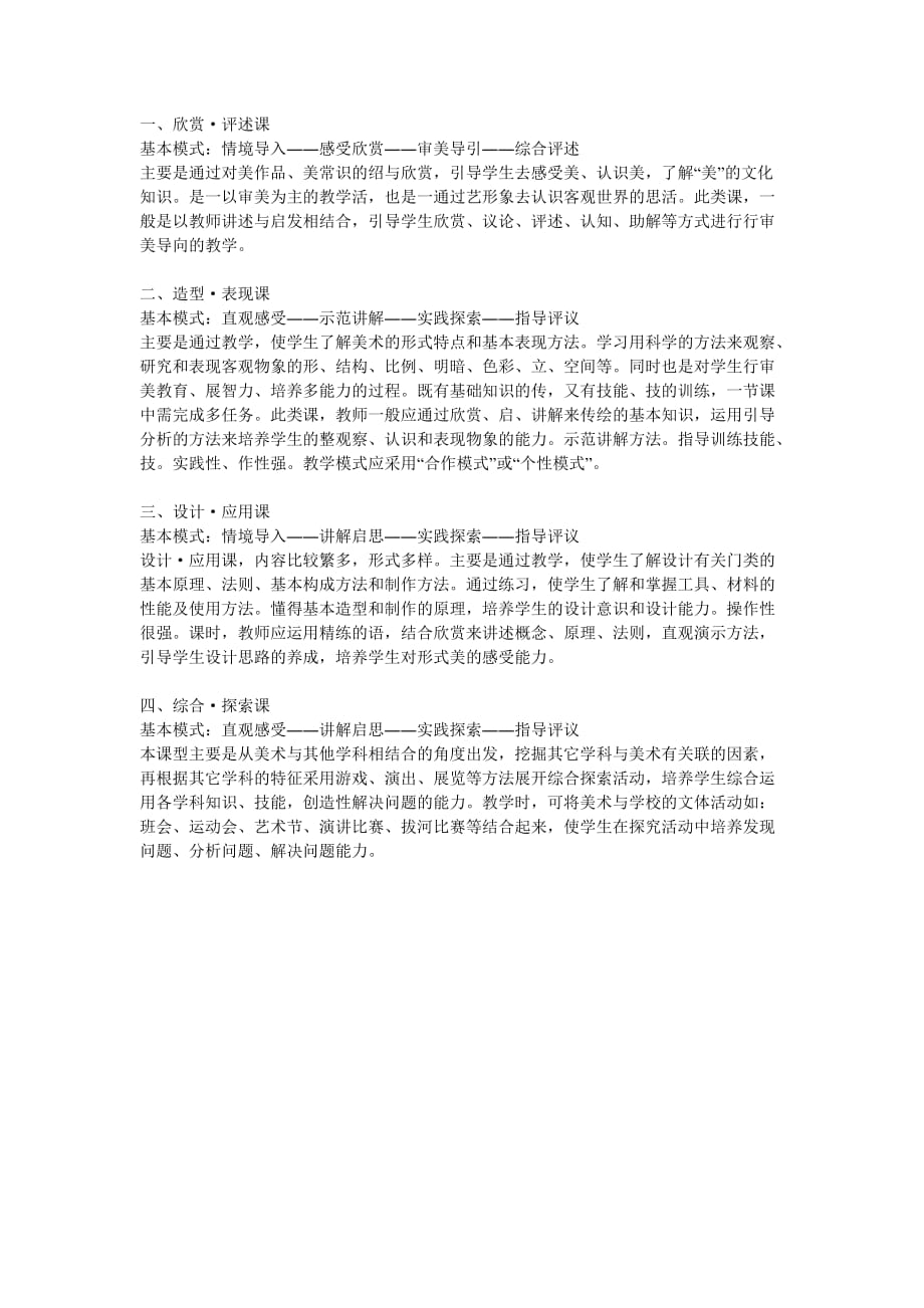美术课课型模式解读_第1页
