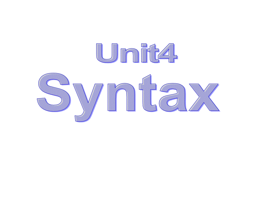 刘润清《新编语言学教程》Syntax教学课件_第1页