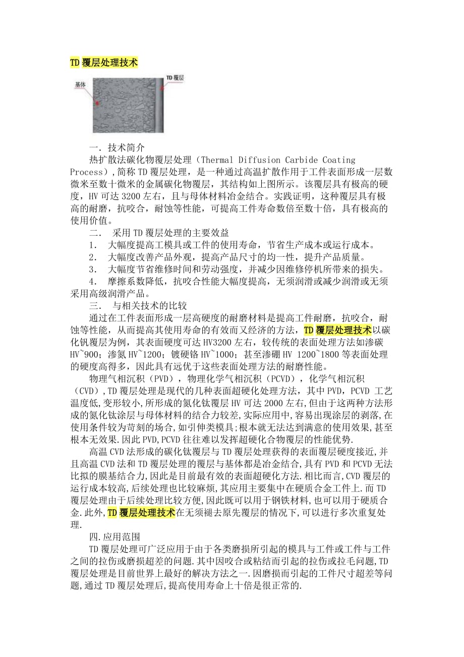TD覆层处理技术_第1页