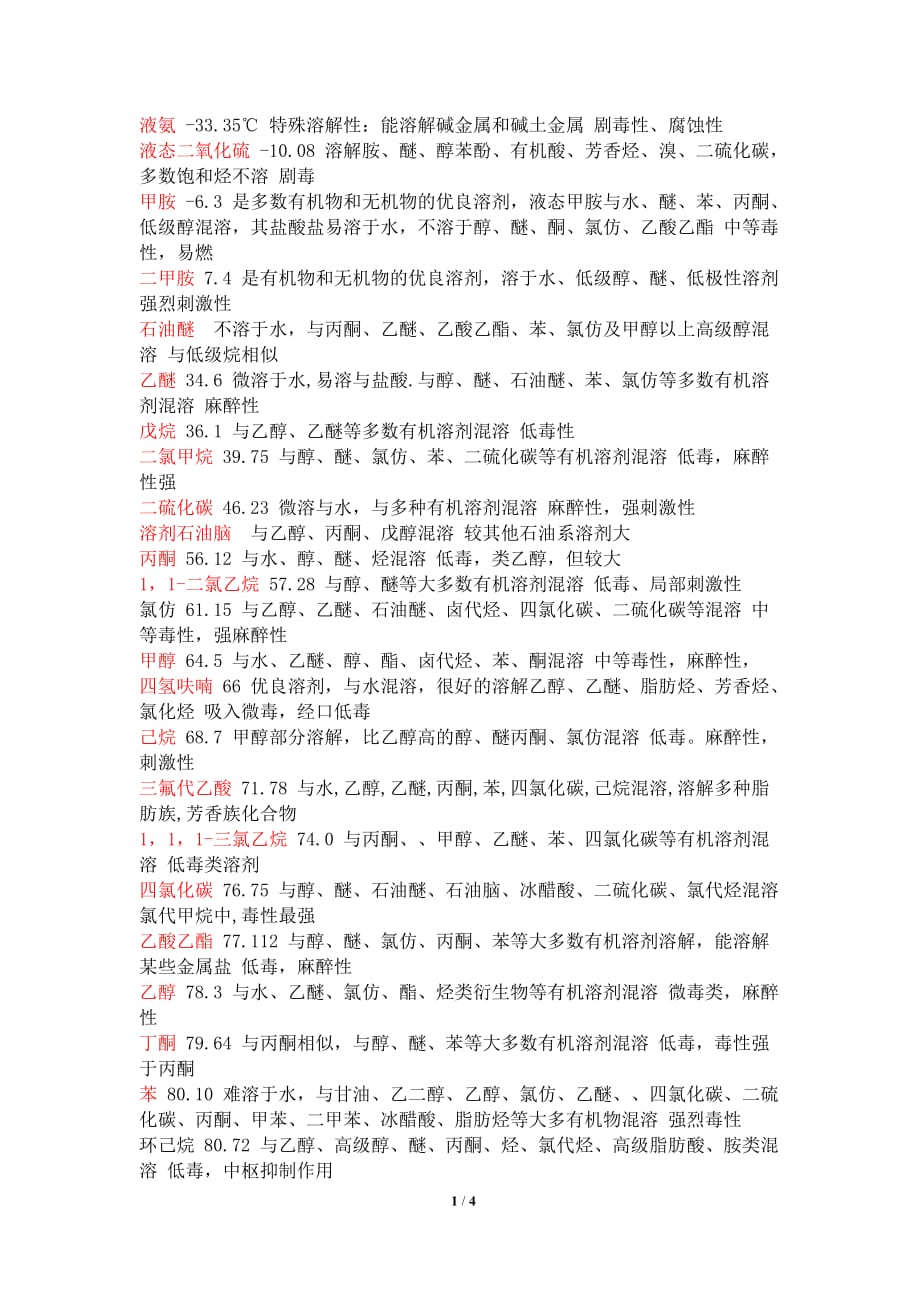 常用有机溶剂化学沸点[借鉴]_第1页