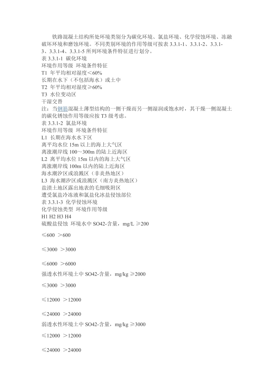 铁路混凝土结构所处环境类别_第1页