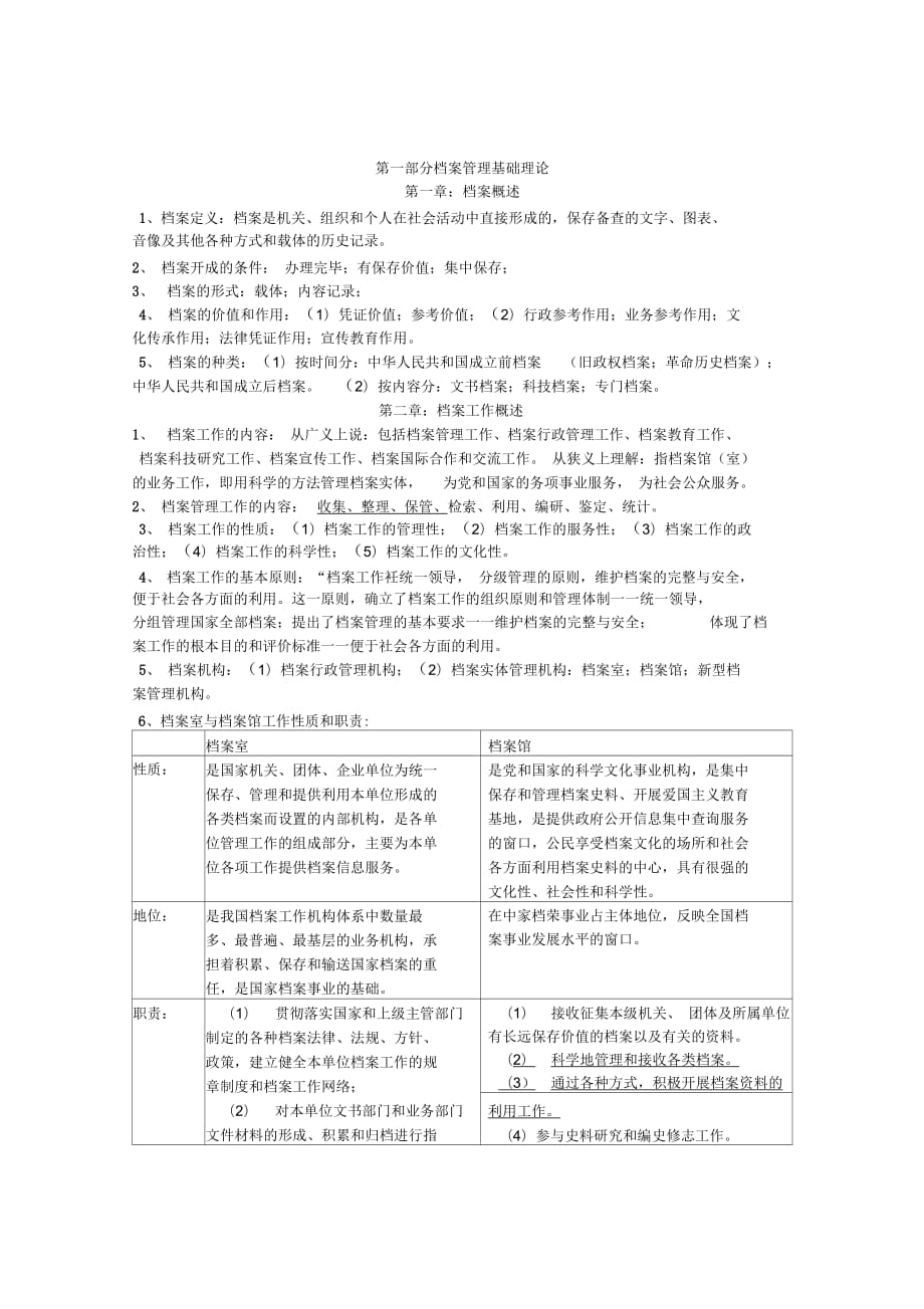 第一部分档案管理基础理论_第1页