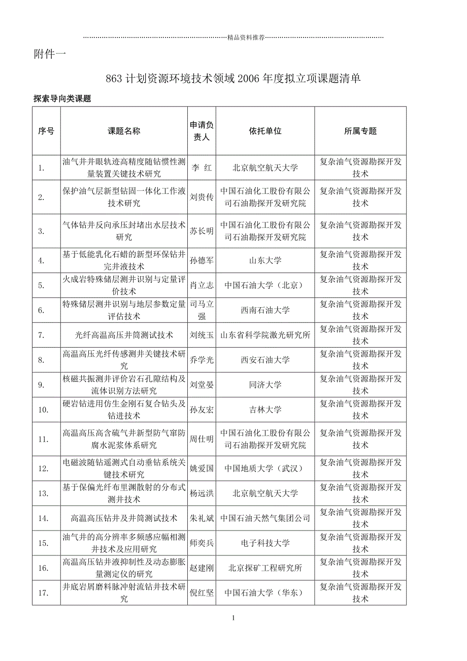 关于“十一五”国家高技术研究发展计划（863计划）_第1页