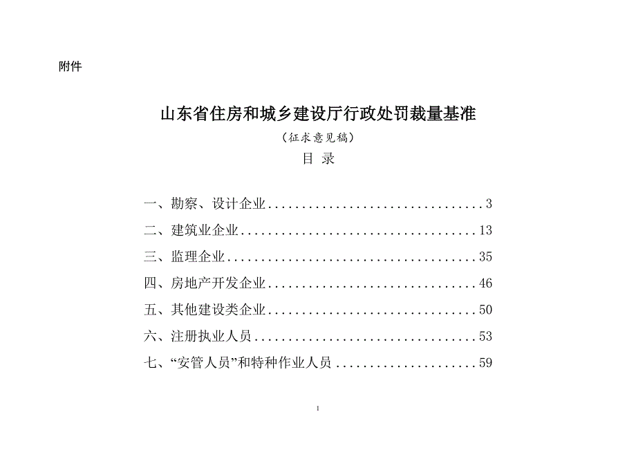 山东省住房和城乡建设厅行政处罚裁量基准_第1页