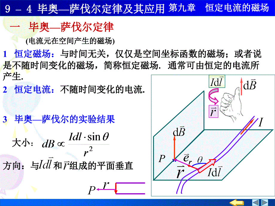 大学物理9_4_毕奥_萨伐尔定律和应用_第1页