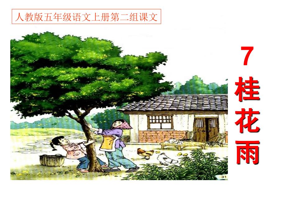 人教版五年级语文上册《桂花雨》微课_第1页