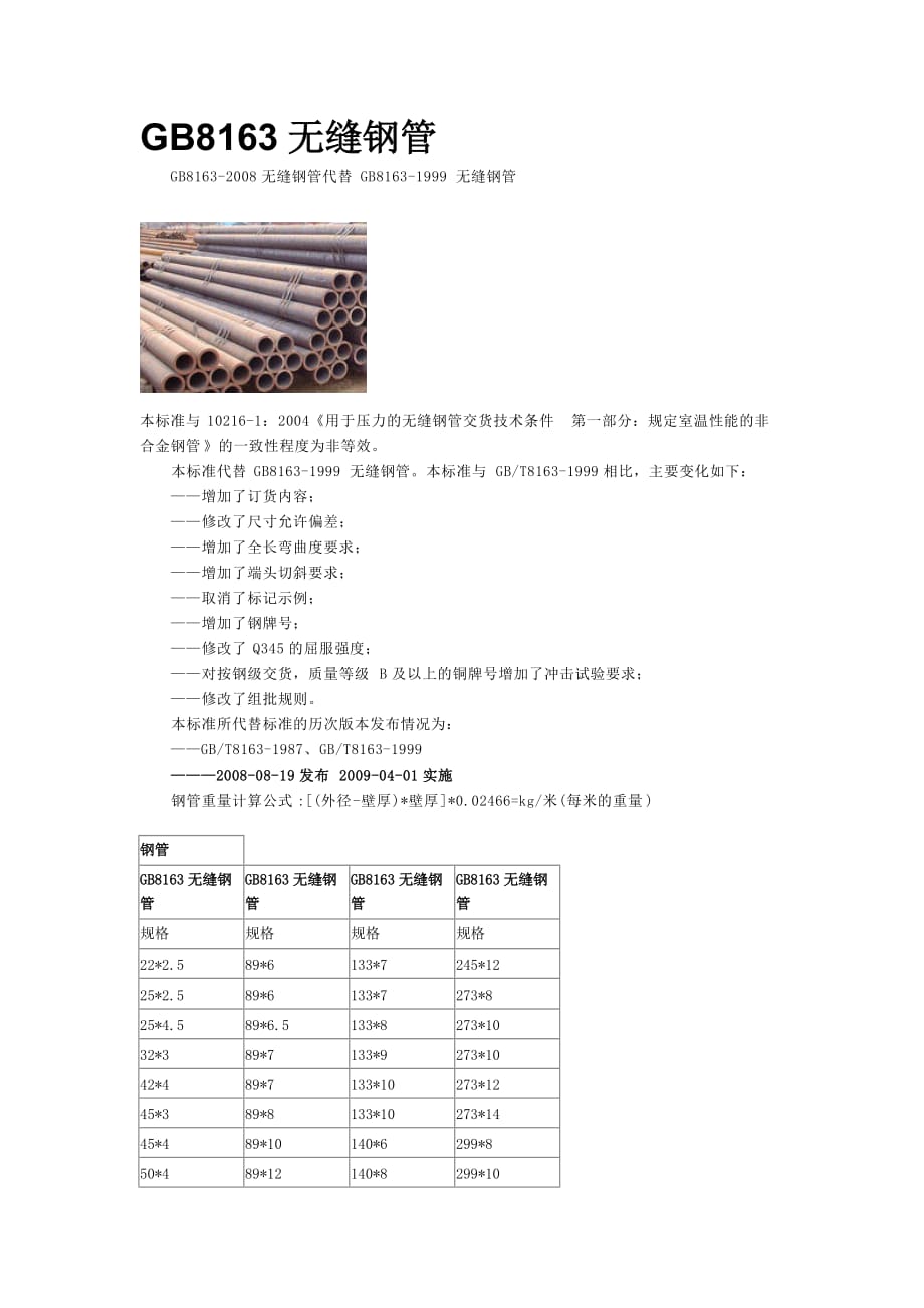 不锈钢管尺寸标准_第1页