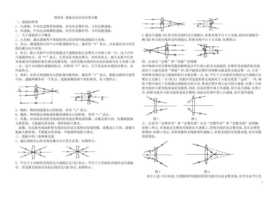 第四章 透镜及其应用内容全解_第1页