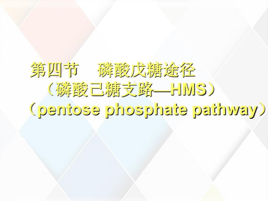 磷酸戊糖途径简介_第1页